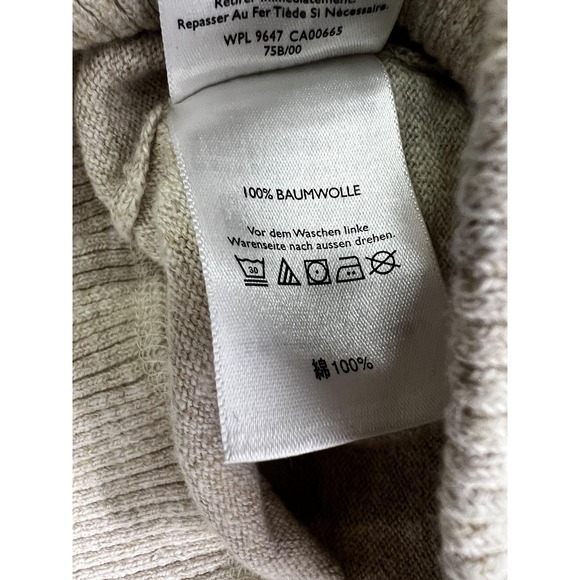 Eddie Bauer Sweater Mens 2XL Beige Oatmeal Cotton Knit Crewneck Pullover Casual - Picture 7 of 8